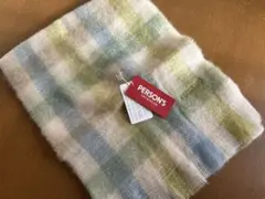 PERSON'S モヘア混紡 マフラー チェック柄