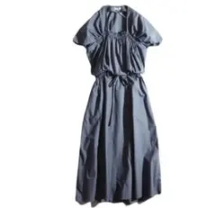 美品】ATON コットン Vネックマキシワンピース 日本製 ゆったり - メルカリ