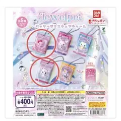ジュエルペット パッケージミニチュアチャーム　ガーネット　ラブラ　ガチャガチャ