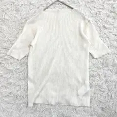 センスオブプレイス 半袖リブニット 薄手 ハイネック 春夏 トップス