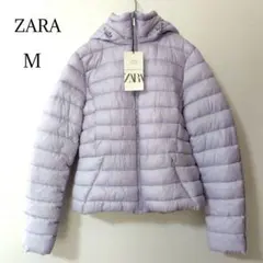 ク*コ様 ZARA ザラ ダウンジャケット M パープル 薄紫 冬
