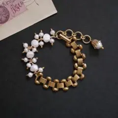 未使用　アンティーク調　ハンドメイド　ブレスレット