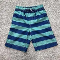 ギャップGAP青と緑のストライプ スイムパンツ水着130cm