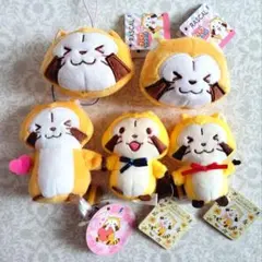 あらいぐまラスカル ぬいぐるみ マスコット 5点セット タグ付き