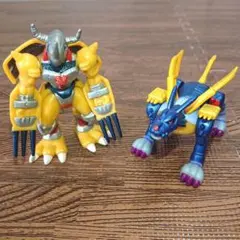 デジモン ミニモン メタルガルルモン ウォーグレイモン 可動式フィギュア セット