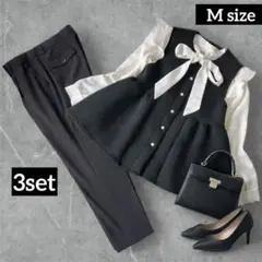 Mサイズ 極美品✨グリーンレーベル他 フォーマルジレ3点セット ママスーツ