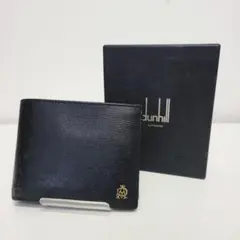 dunhill ダンヒル 二つ折り財布 レザー ブラック ボルドー