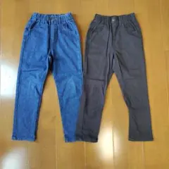 120cm マーキーズ　春秋用長ズボン　２枚セット