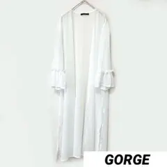 ୨୧ ゴージ M ロングレースカーディガン ボリューム袖 レディース