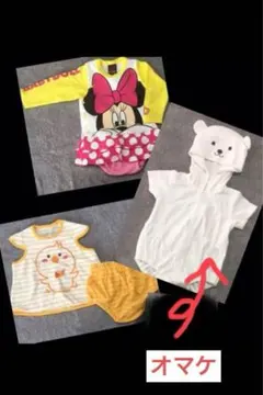 ベビー服 70-80 2着セット＋おまけ ミニー＆ひよこ コムサ