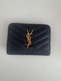 サンローラン 財布 カサンドラ YSL金具 二つ折り コンパクト 黒のサムネイル