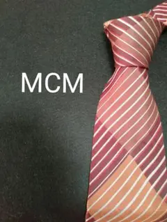 ハイブランド MCM ネクタイ シルク素材 エンジ