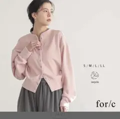 for／c スナップボタンカーディガン ピンク