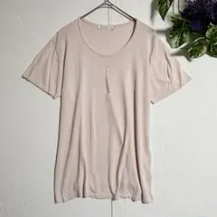 イタリア製/高級/薄手✨ ポールカ 半袖 ニット カットソー Ｍ　スリット 古着のサムネイル