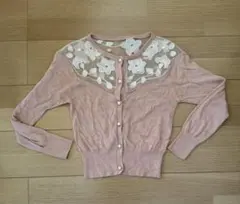 snidel♡花柄レース刺繍ピンクカーディガン