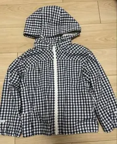 無印良品　チェック柄フード付きジャケット 120