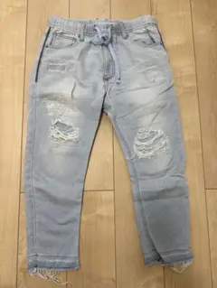 即購入⭕️AZULライトブルーダメージデニムパンツ