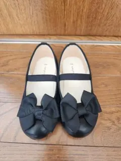 ブランシェス　バレエシューズ　フォーマルシューズ　黒　18センチ