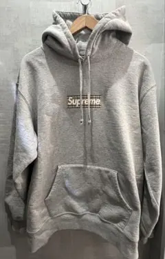 Supreme Burberry Box Logo Hooded L グレーのサムネイル