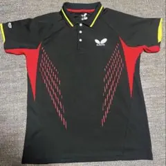 美品 Butterfly 卓球 ポロシャツ Lサイズ 黒赤