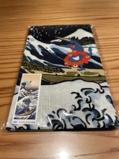 ミャクミャクと大波 絵てぬぐい 北斎 EXPO2025 万博 手ぬぐい 手拭い