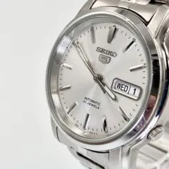 セイコー5SEIKO 5 自動巻き 腕時計 シルバー 裏スケSNKA01 - メルカリ