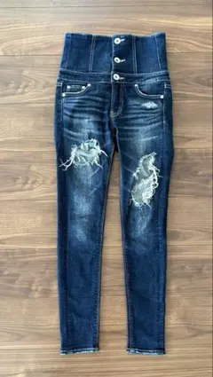 GYDA ハイウエスト　ダメージスキニーデニム　Sサイズ