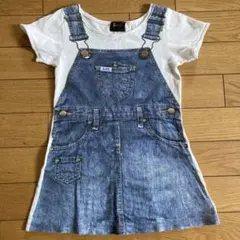 Lee ストンプスタンプ デニム転写ワンピース 110 STOMPSTAMP