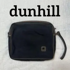 【廃盤】dunhill（ダンヒル） キャンバス×レザー クラッチバッグ ブラック