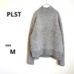 PLST グレー チャンキーハイネックセーター Mサイズ
