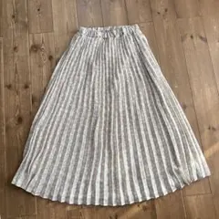 earth music&ecology フレアスカート M ベージュ 花柄