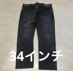 supreme washed BLACK スリムジーンズ　34インチ