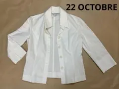 【美品】22 OCTOBRE 白テーラードジャケット サイズ38 (M)のサムネイル