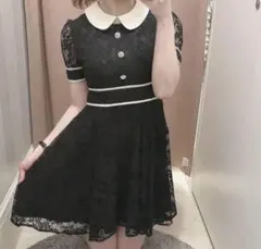 evelyn パイピングレースワンピース