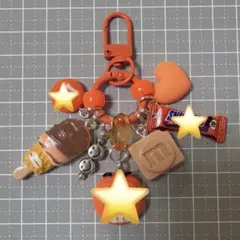 じゃらじゃらキーホルダー　ミニキャラ　オレンジ系