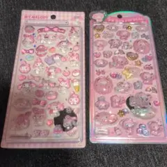 【新品・未開封】 マイメロディ ぷくぷくシール 2点セット