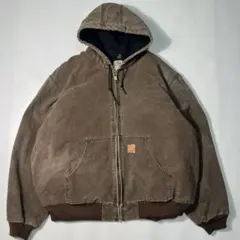 00s カーハート アクティブジャケット 2XL 茶 中綿 Y2K 7238