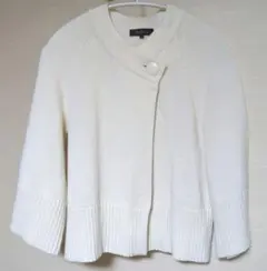 日本製 Reflect (ワールド) 9号 ミルクホワイト ニットカーディガン