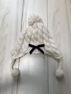 ブランシェス　ニット帽　リボン