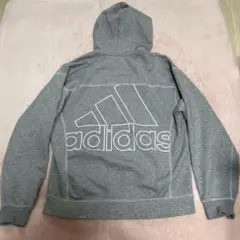 ［美品］adidas パーカー　グレー