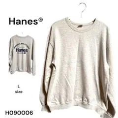 ★貴重★Hanes グレー スウェットトレーナー L バックプリントヴィンテージ
