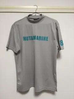 muta MARINE 半袖モックネック メンズ5 総柄 ゴルフウェア ブラウン