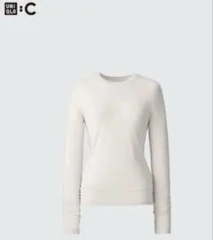 UNIQLO : C 極暖ヒートテックカシミヤブレンド　クルーネックT L