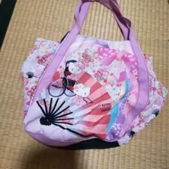 HELLO KITTY レッスン　バッグ 和風デザイン