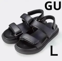 GU パフィーダブルベルトサンダルブラック 黒スポーツサンダル スポサンのサムネイル
