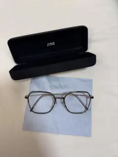 JINS 四角形メガネ ケース付き