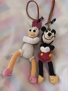 ✨グローブ(手袋)ホルダー✨ 手編み。ミッキーとディジー