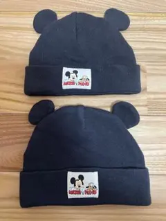 H&M ミッキーマウス 耳付きニット帽 2点セット
