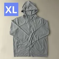 ユニクロ エアリズムUVカットメッシュフルジップパーカ　XL　ライトグレー　美品