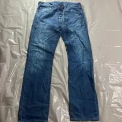Levi's 501 ストレートデニム ウエスト32 後染 リメイク
